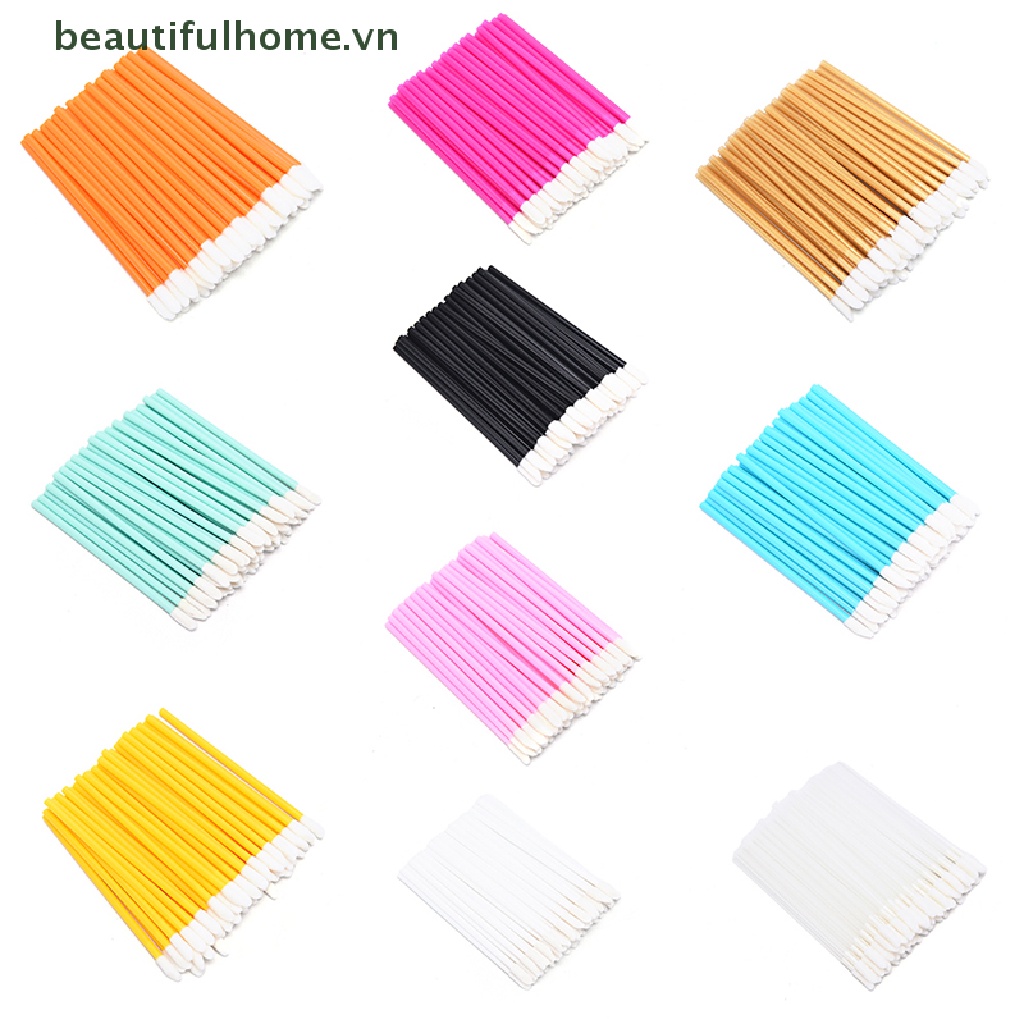 Bộ 50 Cọ Trang Điểm Môi Dùng Một Lần Tiện Dụng