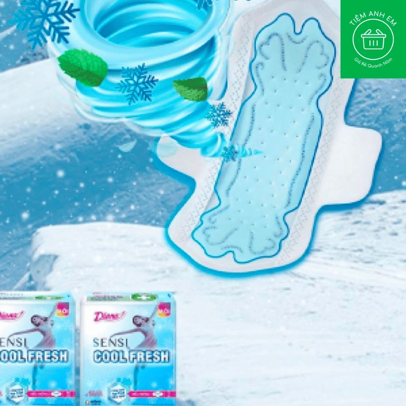Băng vệ sinh Diana Sensi Cool Fresh siêu mỏng cánh gói 20 miếng