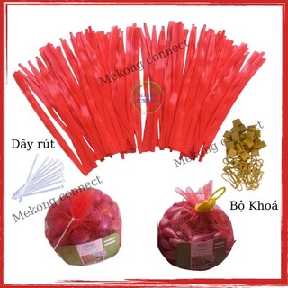 1kg túi lưới màu ĐỎ đựng hành tỏi rau quả