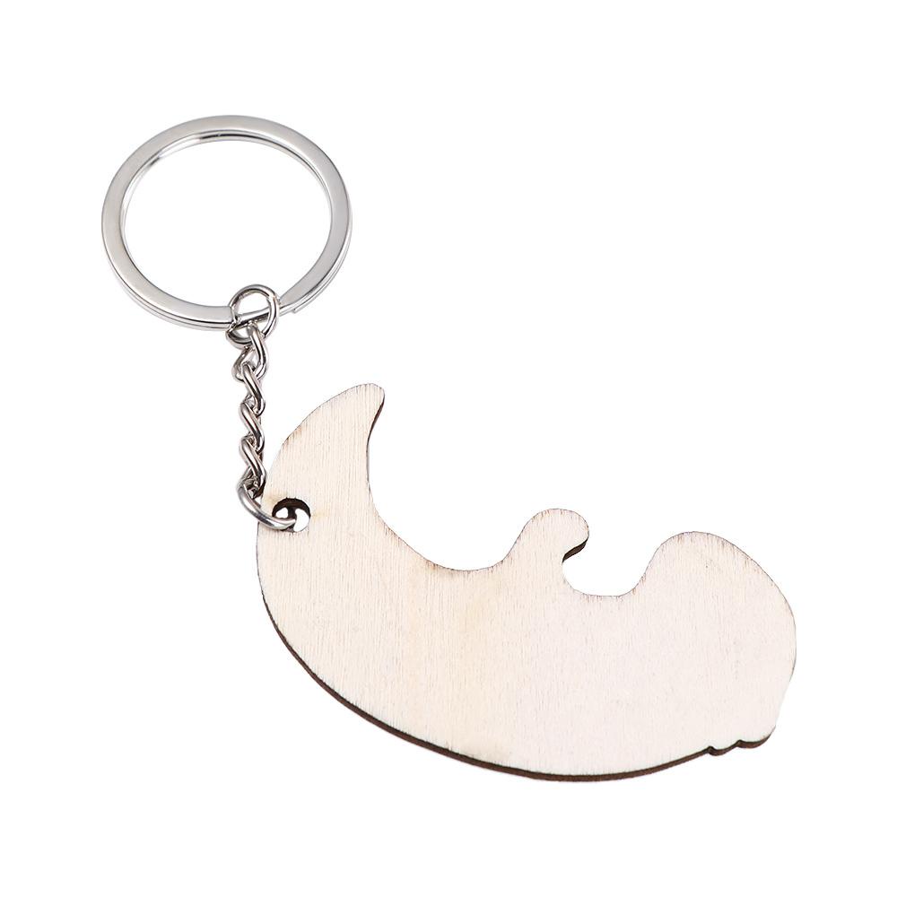 REBUY1 Móc Khóa Cặp Đôi Bằng Gỗ Dễ Thương