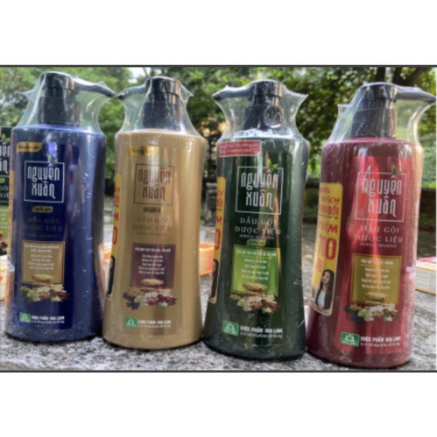 Dầu gội dược liệu Nguyên Xuân Xanh dưỡng tóc 600ml - Tặng thêm 10% thể tích giá không đổi