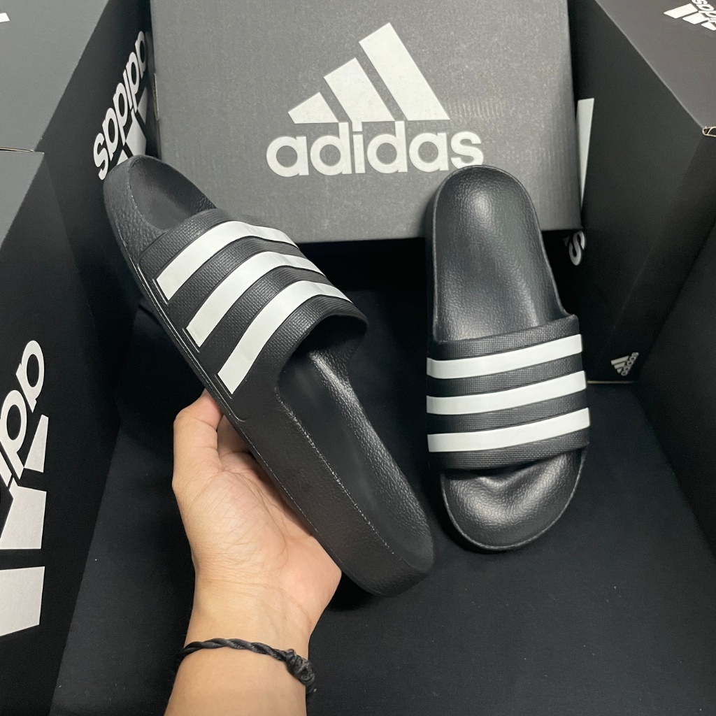 Dép quai ngang đúc nguyên khối adidas adilette aqua chống nước nam nữ/ Dép thể thao thời trang