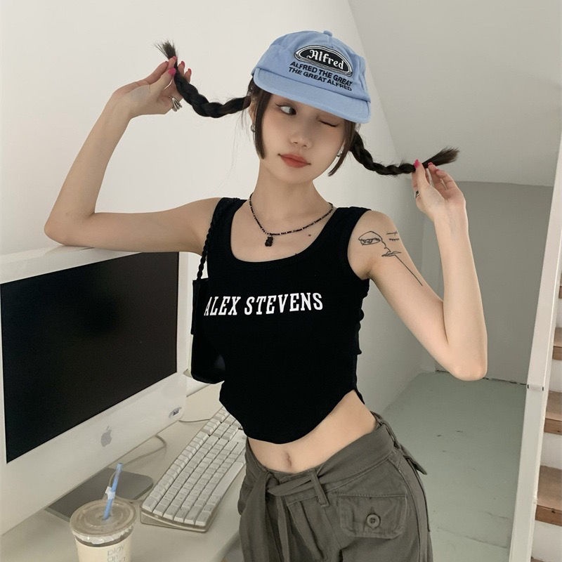 Áo Thun COZOK Cộc Tay Dáng Ôm In Chữ Thời Trang