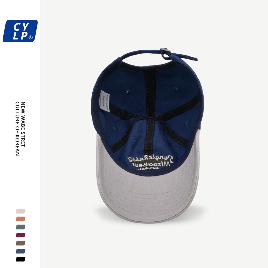 Mũ Lưỡi Trai Thêu Chữ Phối Màu Tương Phản Thời Trang Xuân Hè Cá Tính Cho Nam Và Nữ