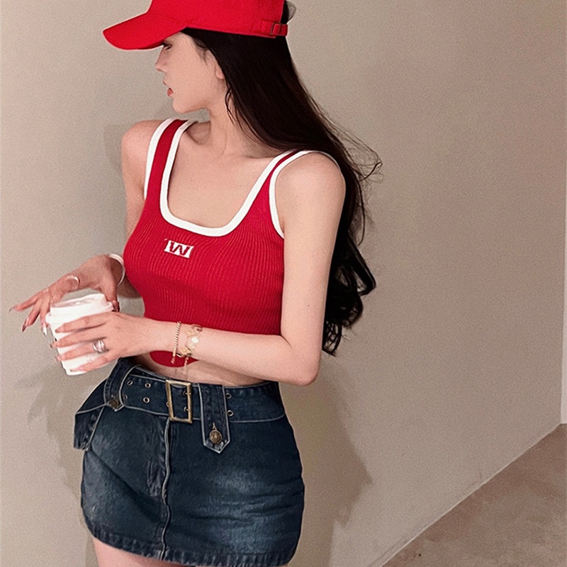 Áo hai dây SUXI có mút đệm ngực thời trang mùa hè quyến rũ cho nữ