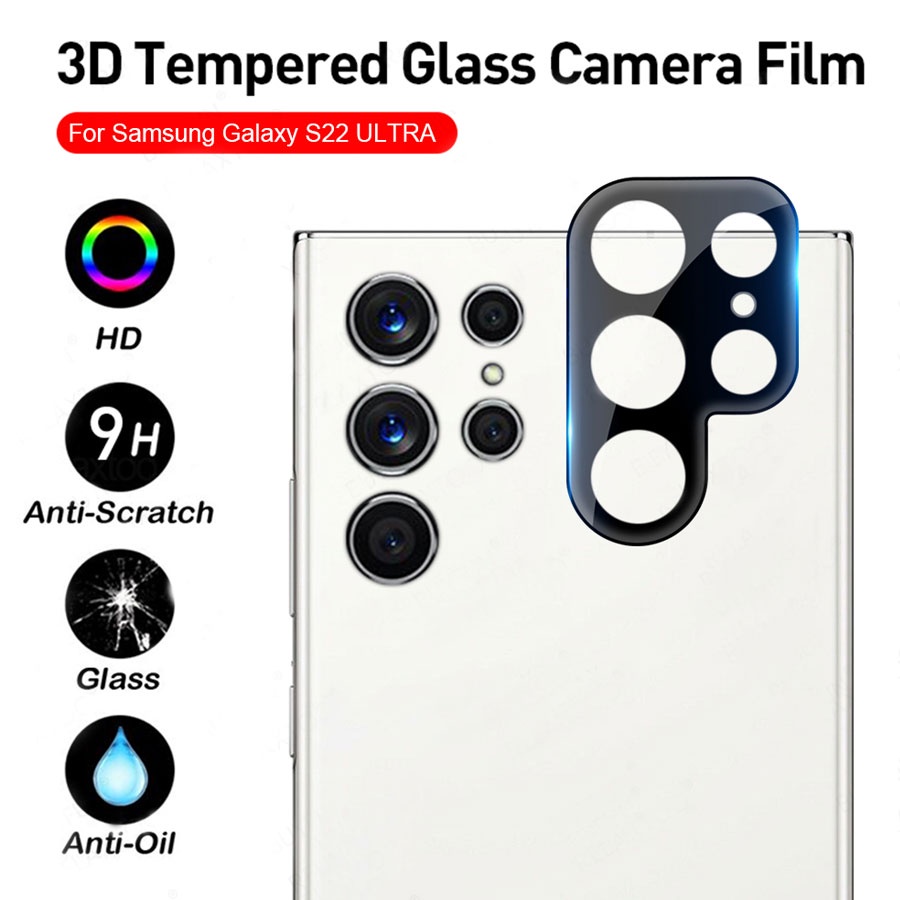 Kính Cường Lực 3D Bảo Vệ Camera Cho Samsung Galaxy S23 Ultra A04 A54 A14 A13 A23