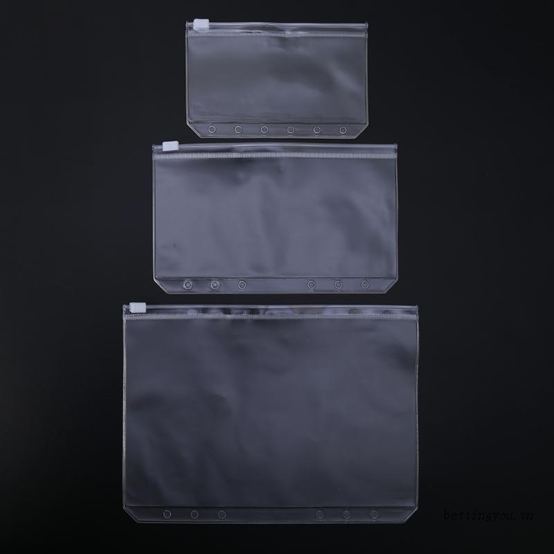 Túi Đựng Sổ Tay Nhật Ký Bằng PVC Trong Suốt Có Khóa Kéo