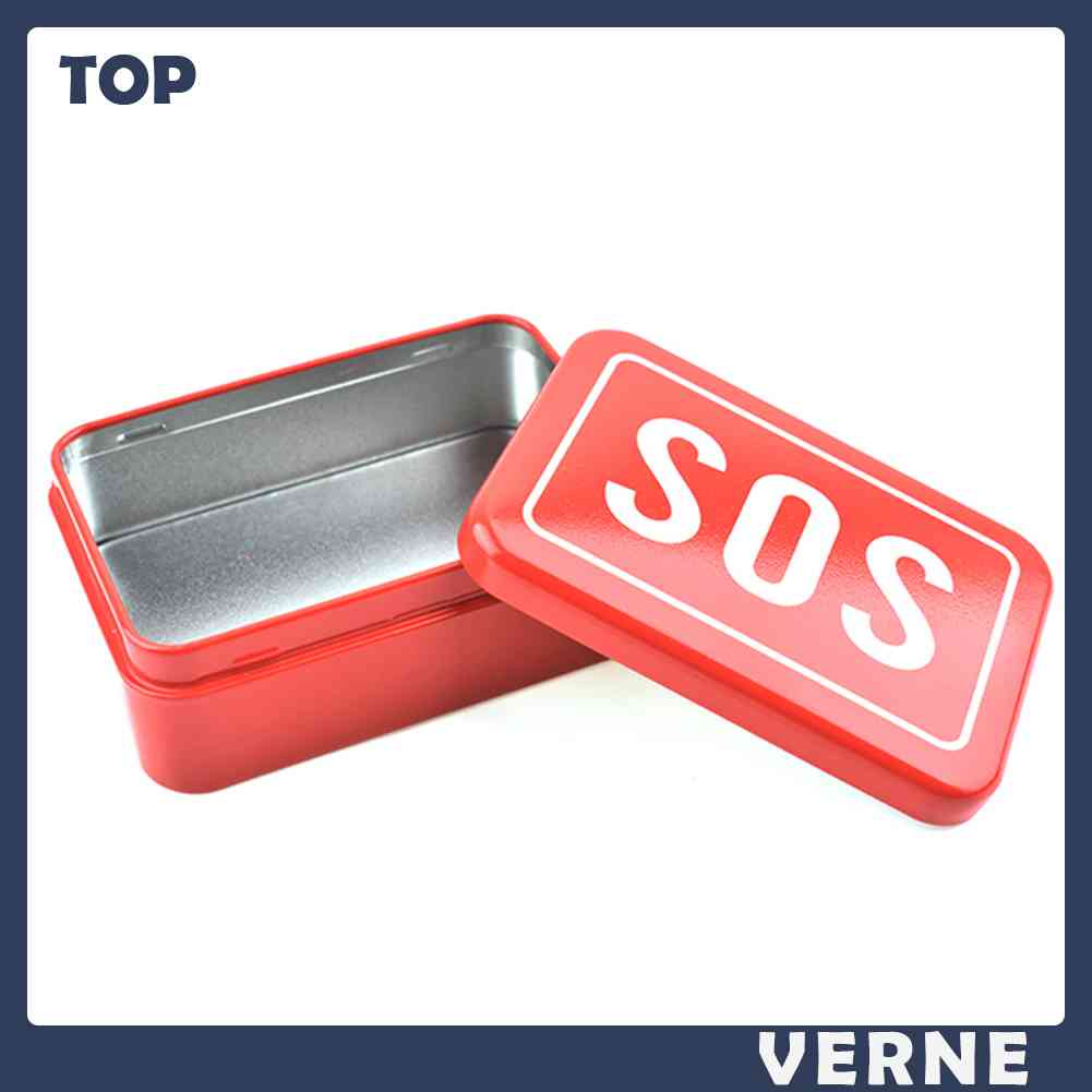 Mới Hộp Sắt Mini Đựng Dụng Cụ Sinh Tồn
