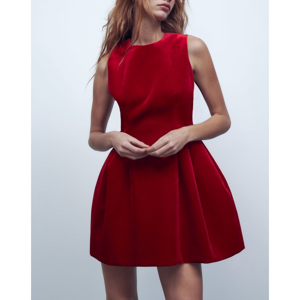 Made in Morocco - Đầm Zara dáng bồng không tay sang đẹp DT34BBG55N9