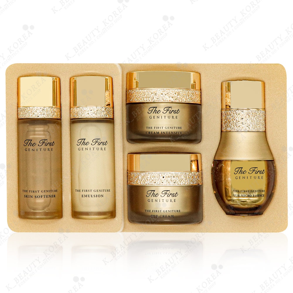 The First Geniture Bộ 5pcs sản phẩm thu nhỏ đầu tiên  Bộ du lịch /  Kem dưỡng ẩm chăm sóc da mặt