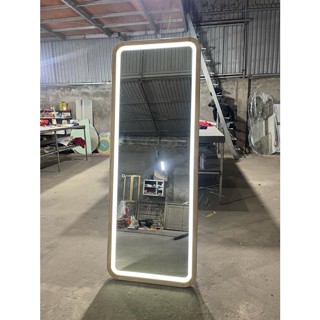 70x180cm Gương soi khung gỗ đèn led AAArealhome BK G PC