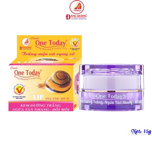 Kem Ốc Sên One Today Dưỡng Trắng Da, Ngừa Tàn Nhang, Đồi Mồi Vip 15g Màu Tím