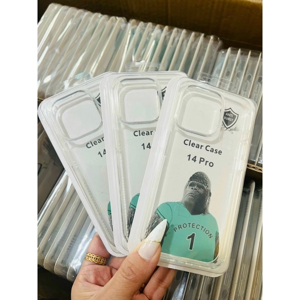 Ốp lưng iphone trong suốt KINGKONG chống ố vàng bảo vệ camera viền dẻo chống sốc ip 7/8plus x x/s xsm 11 12 13 14 promax
