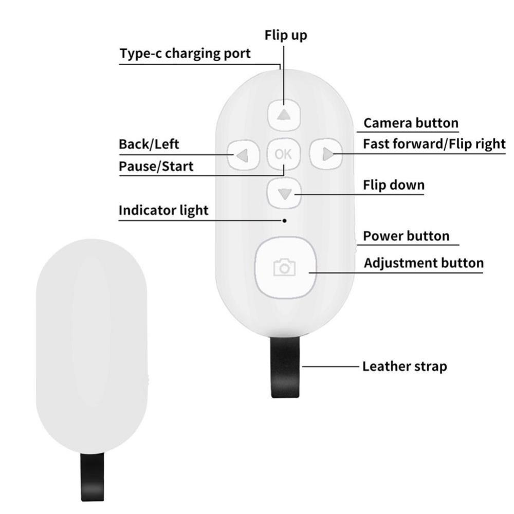 Bộ Điều Khiển Từ Xa Không Dây Bluetooth Có Thể Sạc Lại E1I2 Cho Camera / Điện Thoại