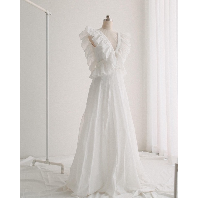 POXI - Đầm cưới cánh tiên cách điệu, tùng váy xoè đuôi cá - Size S