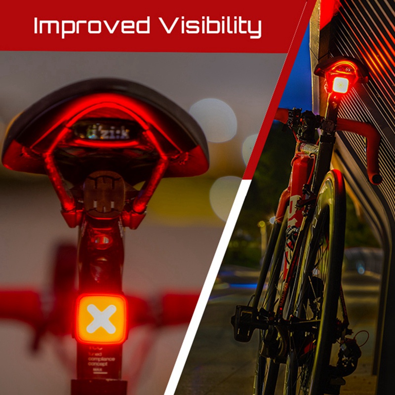 Đèn Led Cảnh Báo Thông Minh Siêu Sáng Gắn Đuôi Xe Đạp Enfitnix Cubeliteii