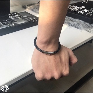 Leather bracelet / vòng tay da khóa titan MADDE