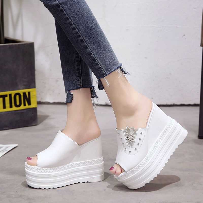 Dép Sandal Cao Gót Đế Xuồng Dày Thời Trang Mùa Hè 2023 Mới Cho Nữ