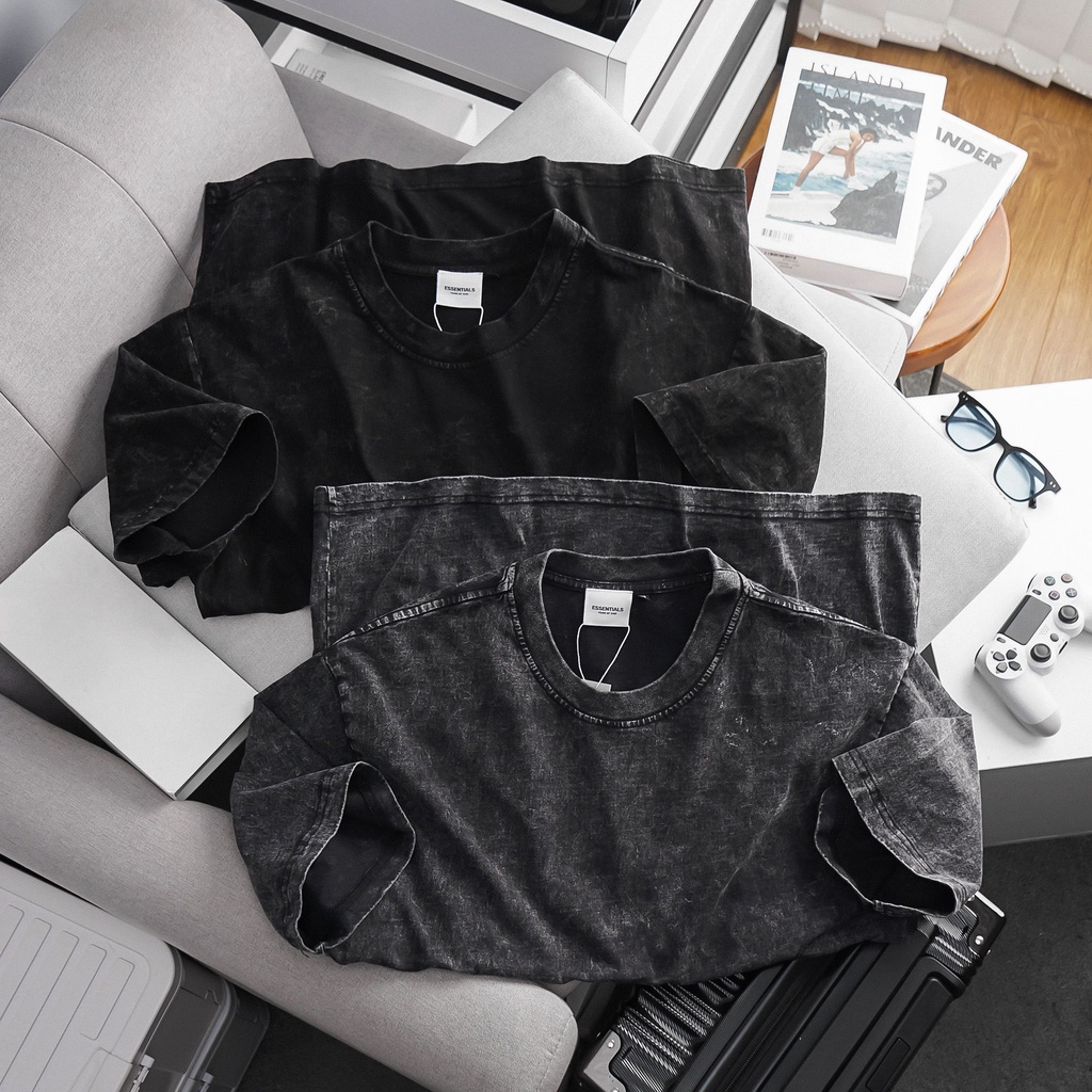 Áo thun  thời trang streets tyle form lỡ, wash màu bụi, cá tính ES6