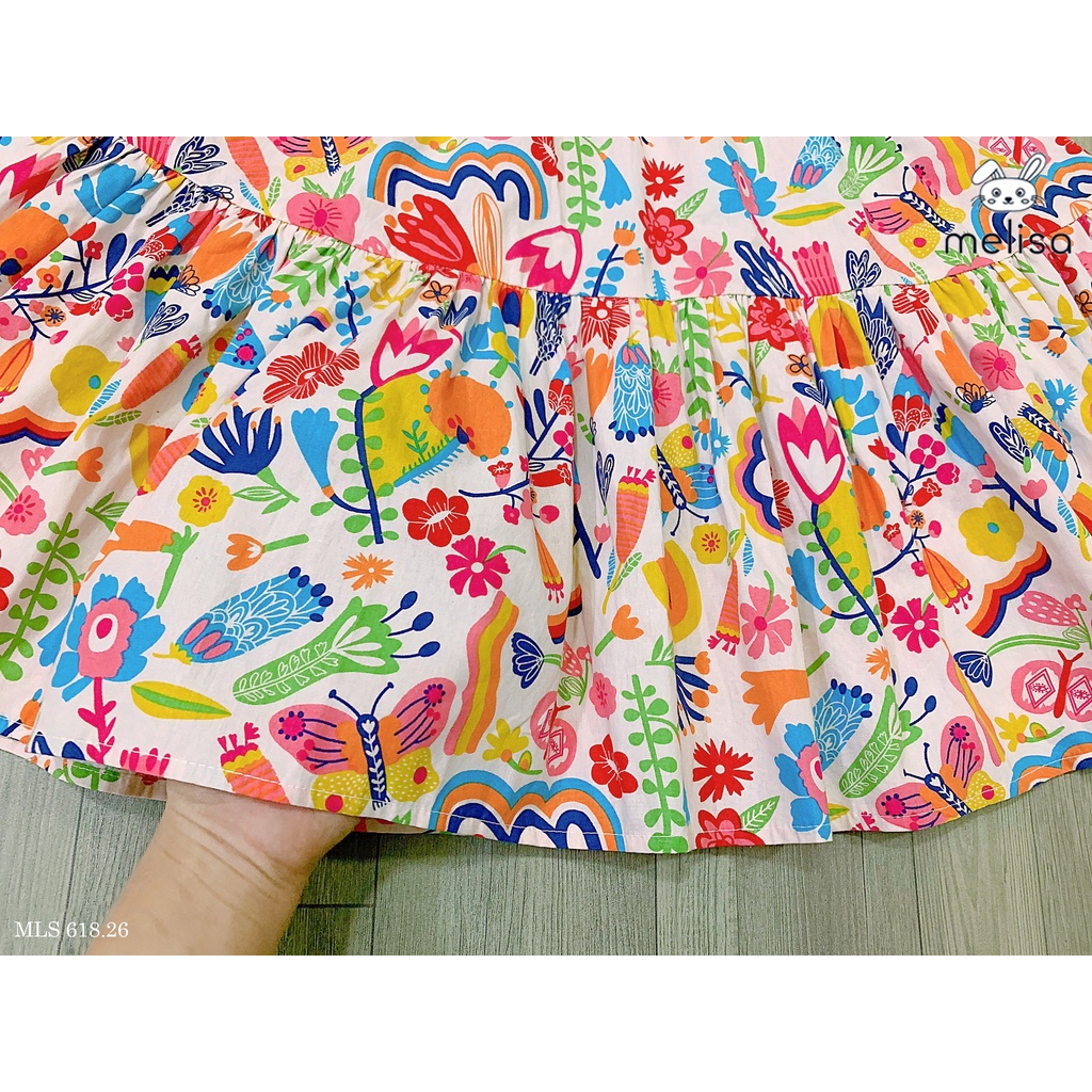 Đầm bé gái, đâm hoa nhí cho bé gái, đầm babydoll sang chảnh 014091