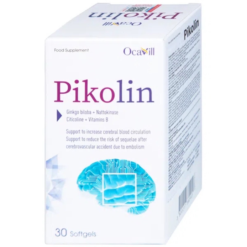 Viên uống Bổ Não, hỗ trợ tăng tuần hoàn máu não Pikolin Ocavill