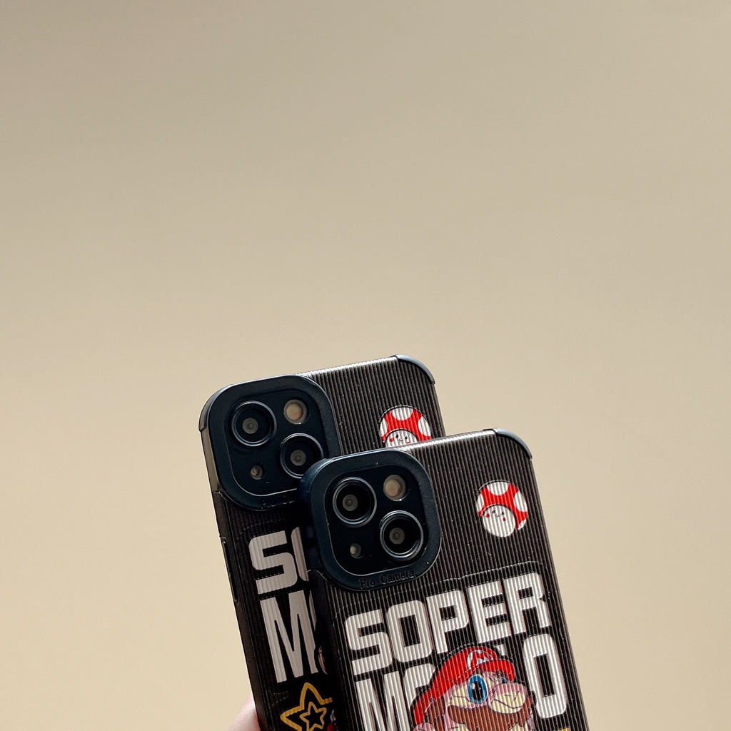 Ốp Điện Thoại Chống Sốc In Hình Mario Cho iPhone 14 / 13 / 12 / 11 / X / 8 / 7P