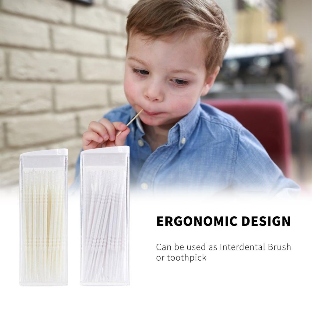 Plastic Interdental Toothpick Brush 50 PCS Hotel Dental Picks Oral Care