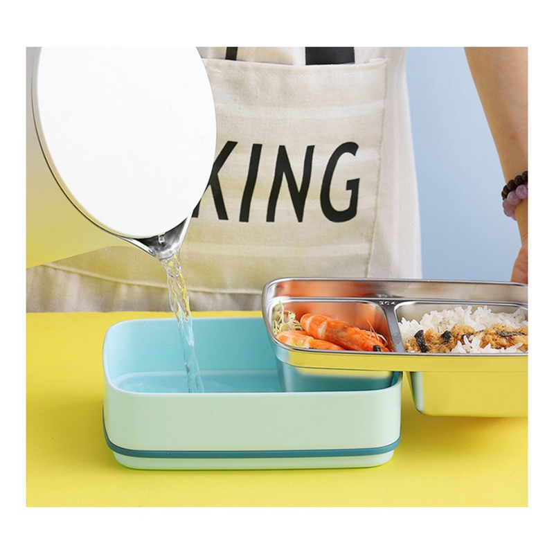 Hộp cơm Bằng Thép Không Gỉ Chống Rò Rỉ Tiện Dụng Cho Bé