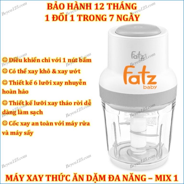 Máy Xay Thức Ăn Dặm Đa Năng Cho Bé Fatz Mix 1 - Fatzbaby FB5101ZT (Thiết kế 6 lưỡi xay nhuyễn hoàn hảo)