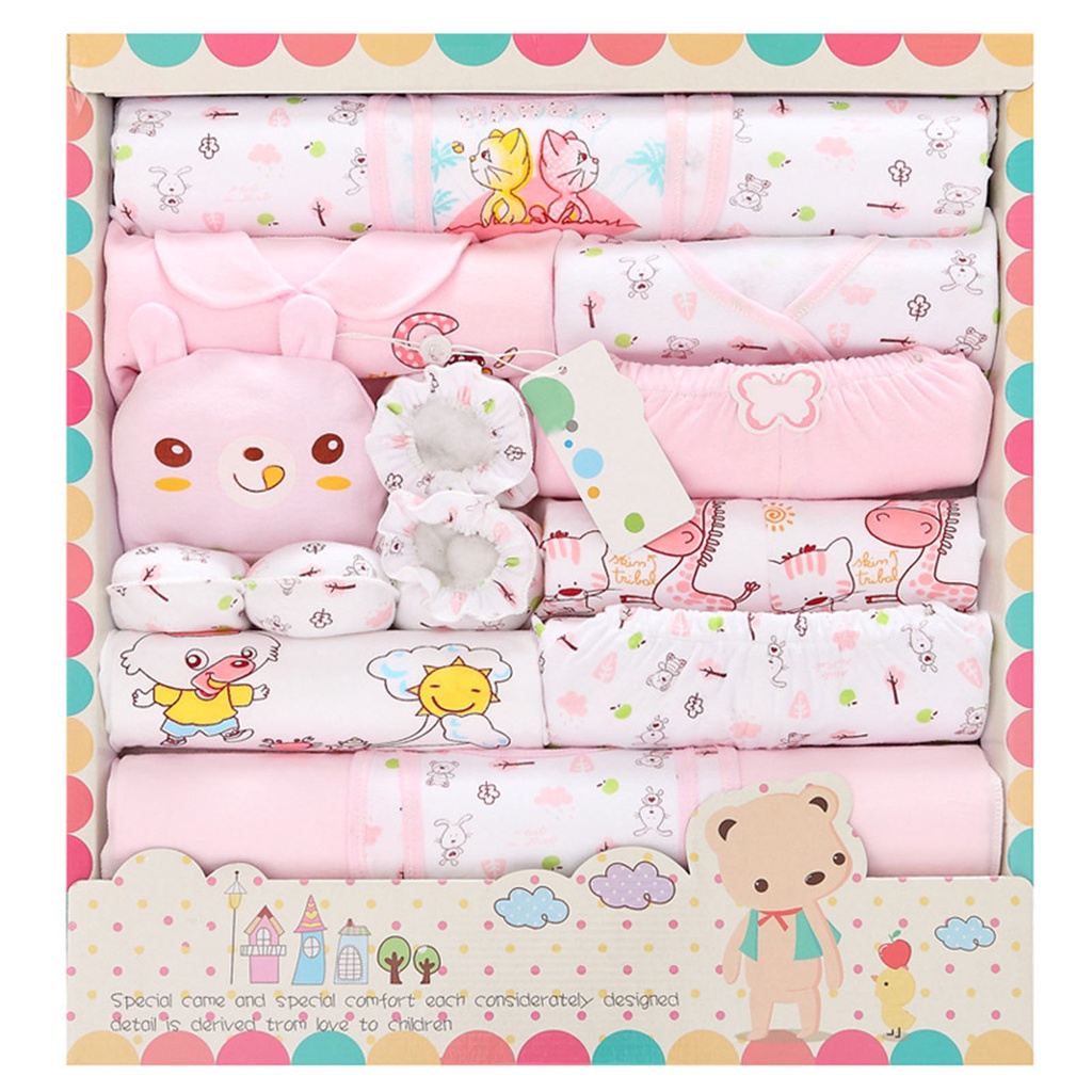 Babyfair Bộ quần áo trẻ em Cotton tinh khiết dễ thương Sunny Bear thoáng khí Thân thiện với làn da quà tặng sơ sinh