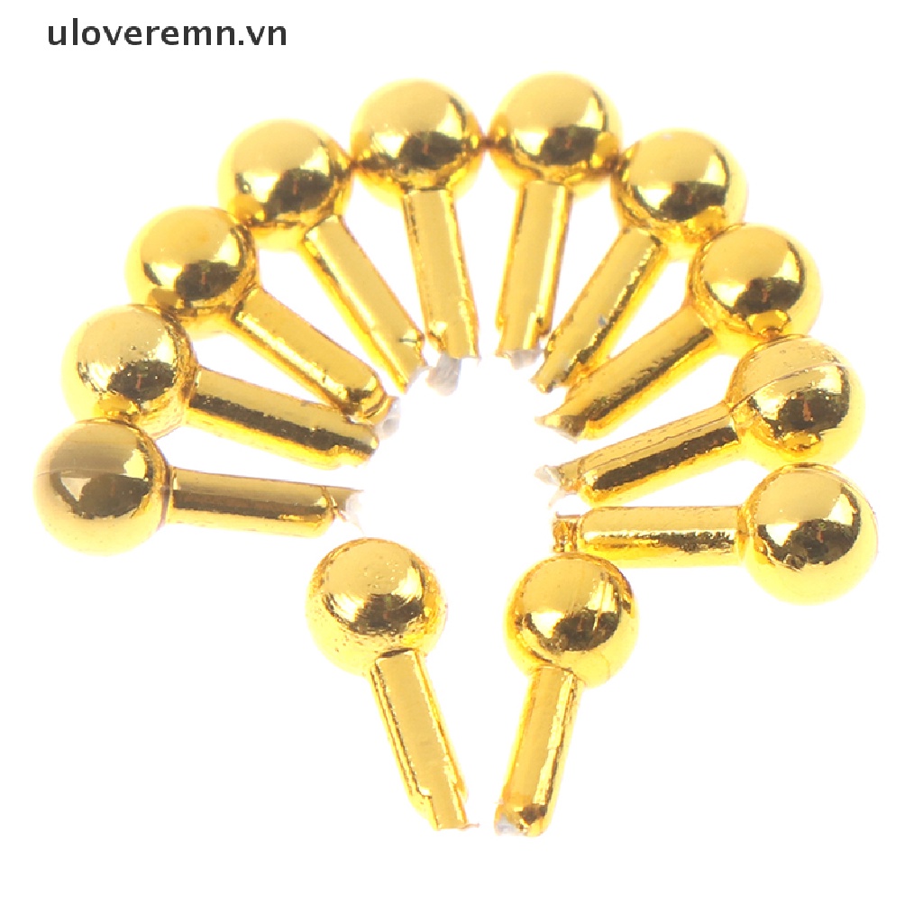 Set 12 Tay Nắm Ngăn Kéo Mini Màu Vàng Tỉ Lệ 1 / 12 Trang Trí Nhà Búp Bê