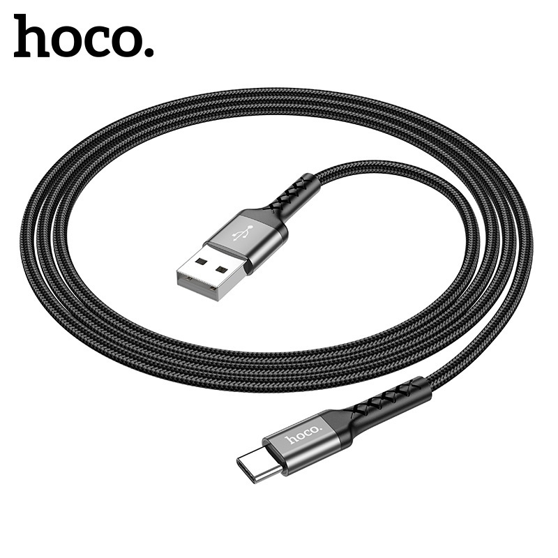Cáp sạc Hoco sạc nhanh 3A DU25 chân Type-C truyền data ổn định nhanh chóng cho Android dài 1M (Màu Đen )