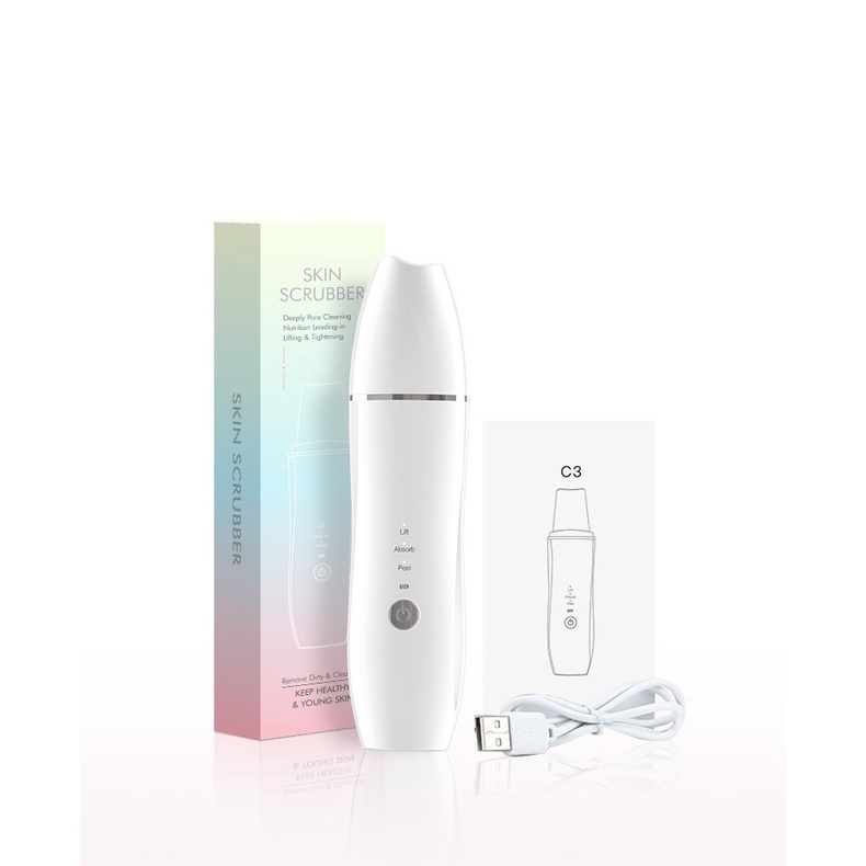 Máy hút mụn đầu đen CK- Máy Cà Da Chết Sủi Da dụng cụ làm sạch lỗ chân lông làm nóng giúp hút mụn cám, mụn đầu đen