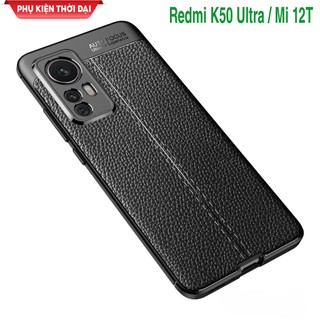 Ốp lưng Redmi K50 Ultra / Xiaomi 12T chống sốc vân da hiệu Auto Focus chống mồi hôi vân tay