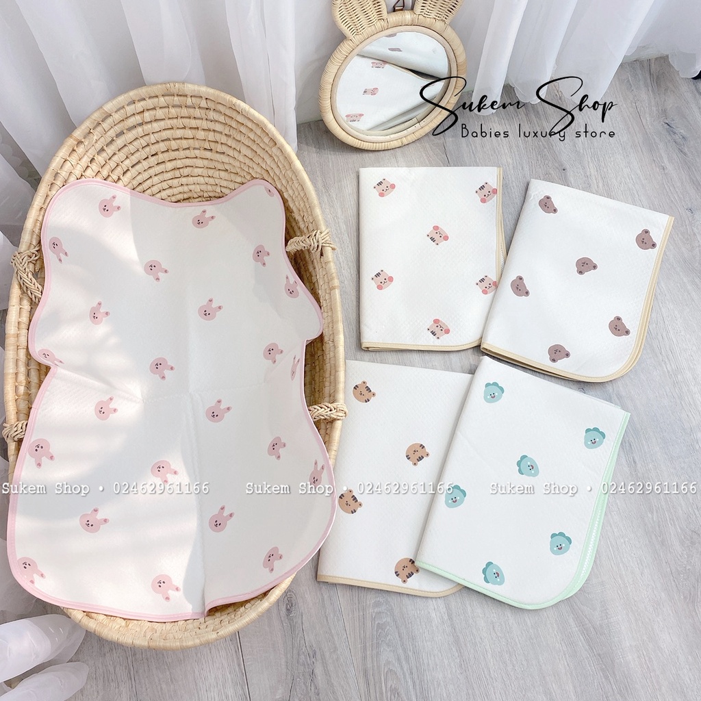 Lót tè chống thấm thay bỉm 4 lớp cho bé