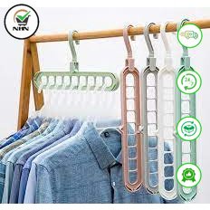 Móc Treo Quần Áo Đa Năng 9 Lỗ Tiết Kiệm Diện Tích