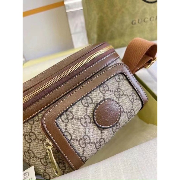 Túi mề gà W366-22 đeo chéo BUMBAG GG LOGO CHẤT DA TOGO, DA THẬT SIZE MINI : 22 CM FULLBOX