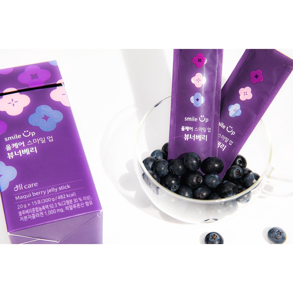 Thạch  Collagen Việt Quất All Care Smile Up Beaunerberry 15 gói x 20g - K2V Shop