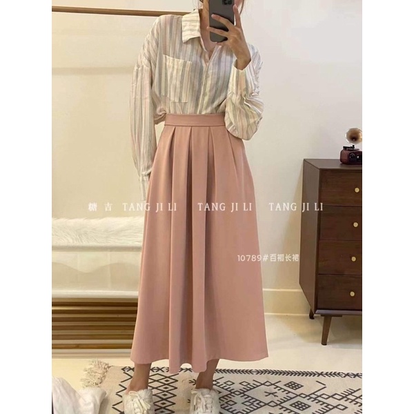 10789 CHÂN VÁY XẾP LY DÀI NHIỀU MÀU