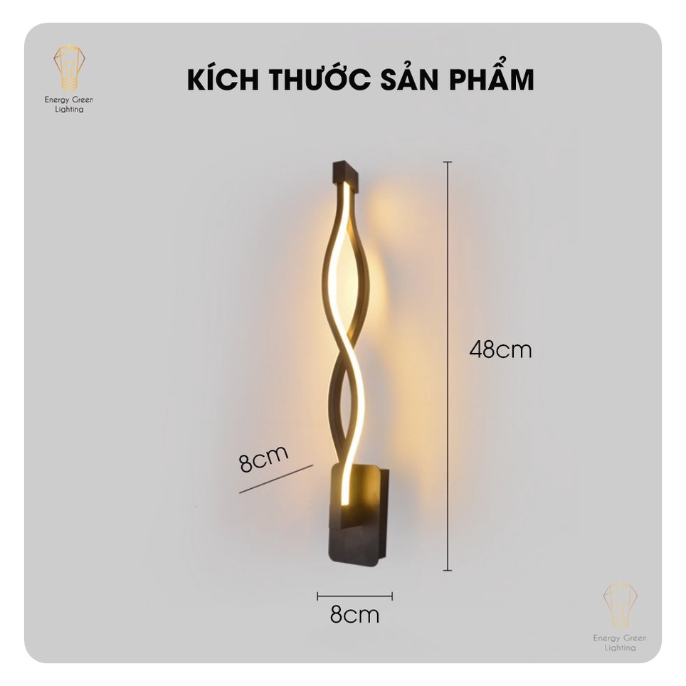 Đèn LED Energy Green Lighting Gắn Tường Decor DT-21001 - 3 Chế Độ Ánh Sáng - Trang Trí Trong Nhà - Bảo Hành 1 Năm