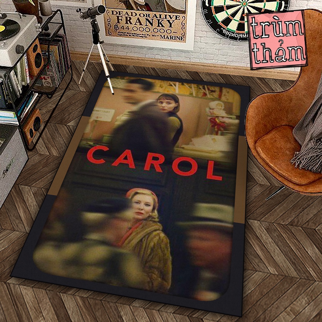 Thảm Trang Trí Carol Movie Poster Vintage Phim Ảnh 8Plus Decor Phòng Ngủ Phòng Khách Văn Phòng