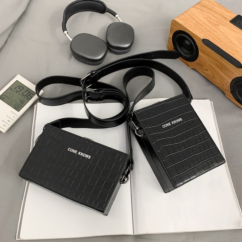 Túi Đeo JASMIN NOIR Chéo Vai Họa Tiết Da Cá Sấu Thời Trang Sành Điệu Cho Nữ