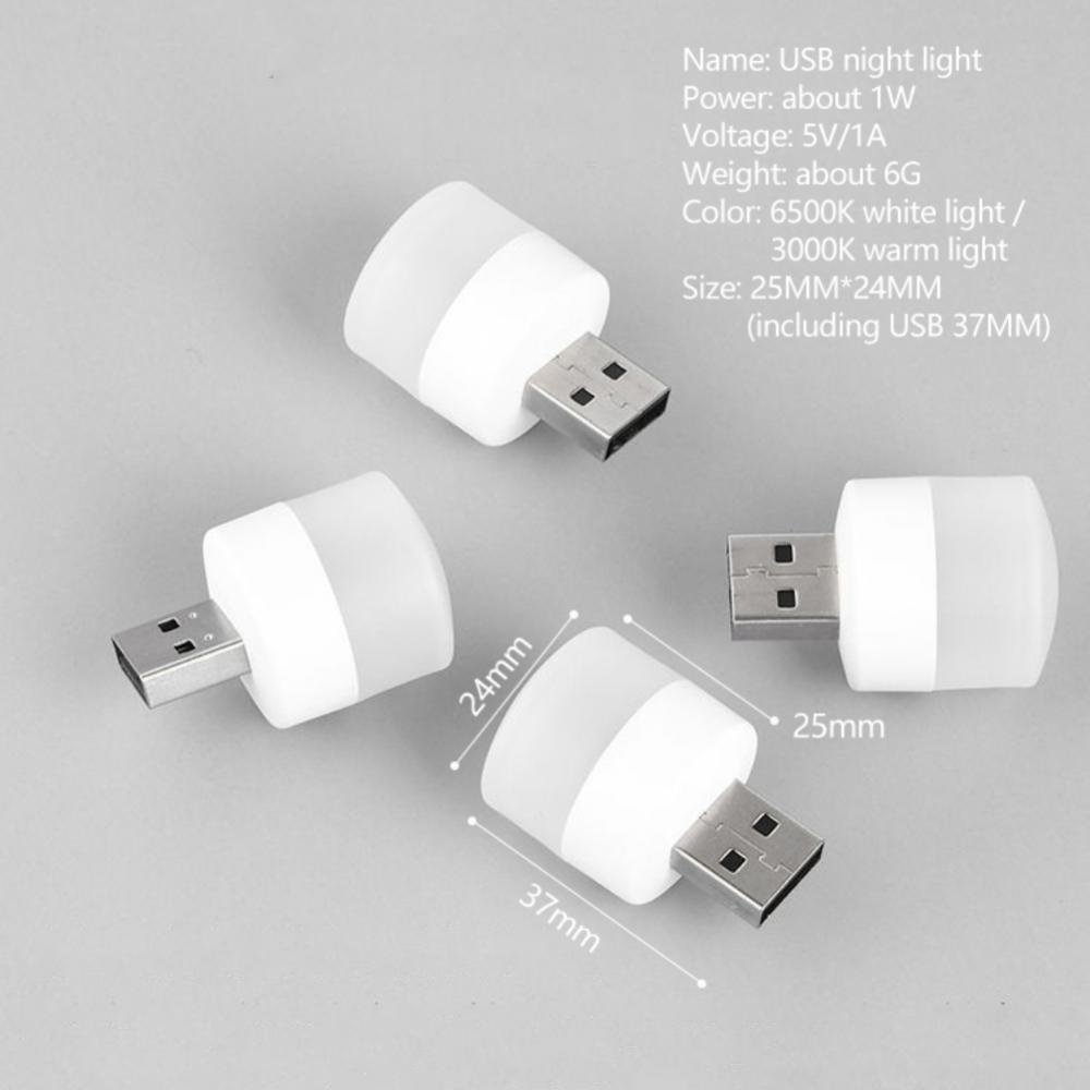 Đèn led Hình Tròn Nhỏ Gọn Sạc USB Tiện Dụng Trang Trí Giáng Sinh laptop