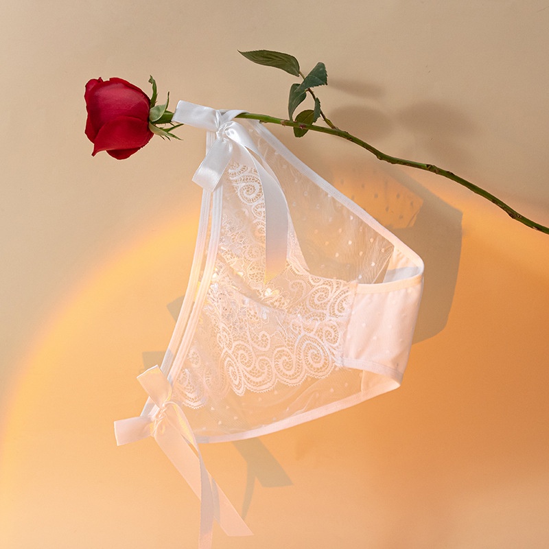 Quần Lót Lưới Ren Rỗng Lưng Thấp Quyến Rũ Cho Nữ