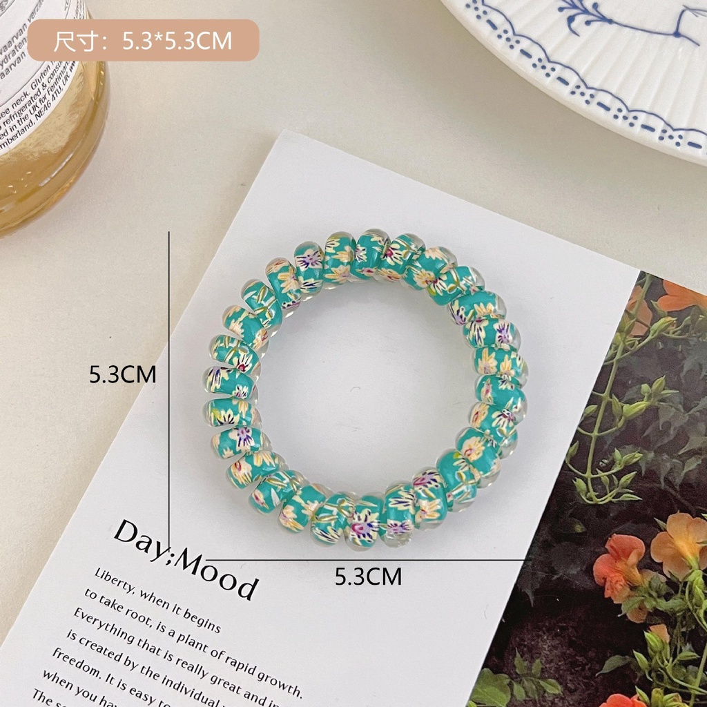 Dây Buộc Tóc YoYo Họa Tiết Hoa Màu Kẹo Trong Suốt Dễ Thương Cho Nữ