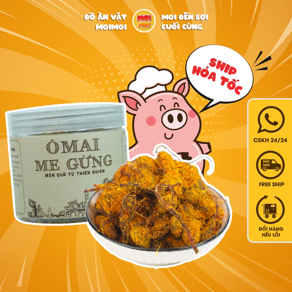 Ô mai me gừng 200g - Đồ ăn vặt MoiMoi