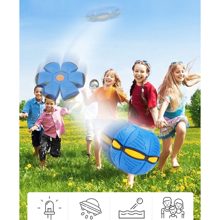 Đồ Chơi Đĩa Ném UFO Có Đèn LED Dành Cho Trẻ Em