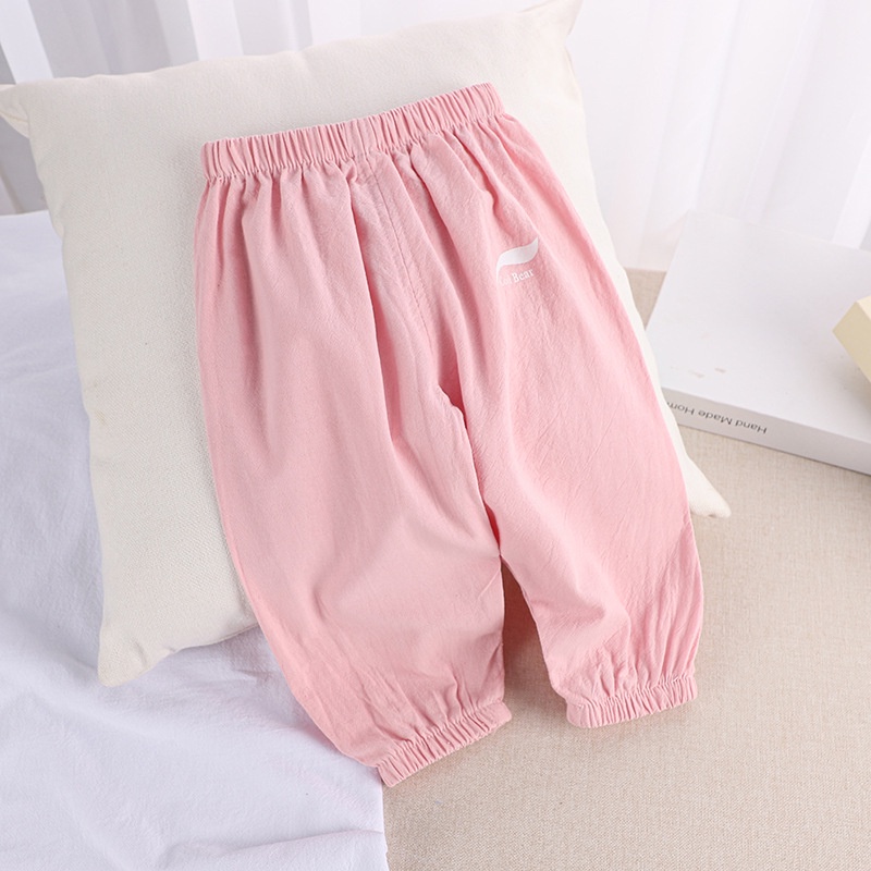 YAOEENH Quần Dài Vải Lanh Cotton Mỏng Thoáng Khí Chống Muỗi Cho Bé 80-120cm