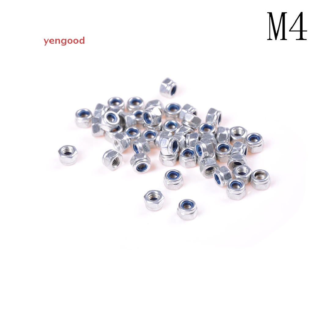 Set 50 Đai Ốc Khóa Tự Khóa DIN985 M3 M4 M5 M6 Chuyên Dụng
