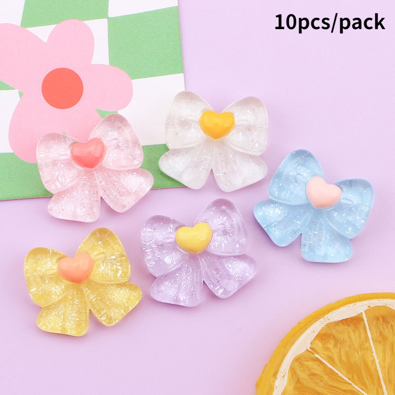 Bộ 10 Hạt Pha Lê Hình Nơ Trang Trí Ốp Điện Thoại